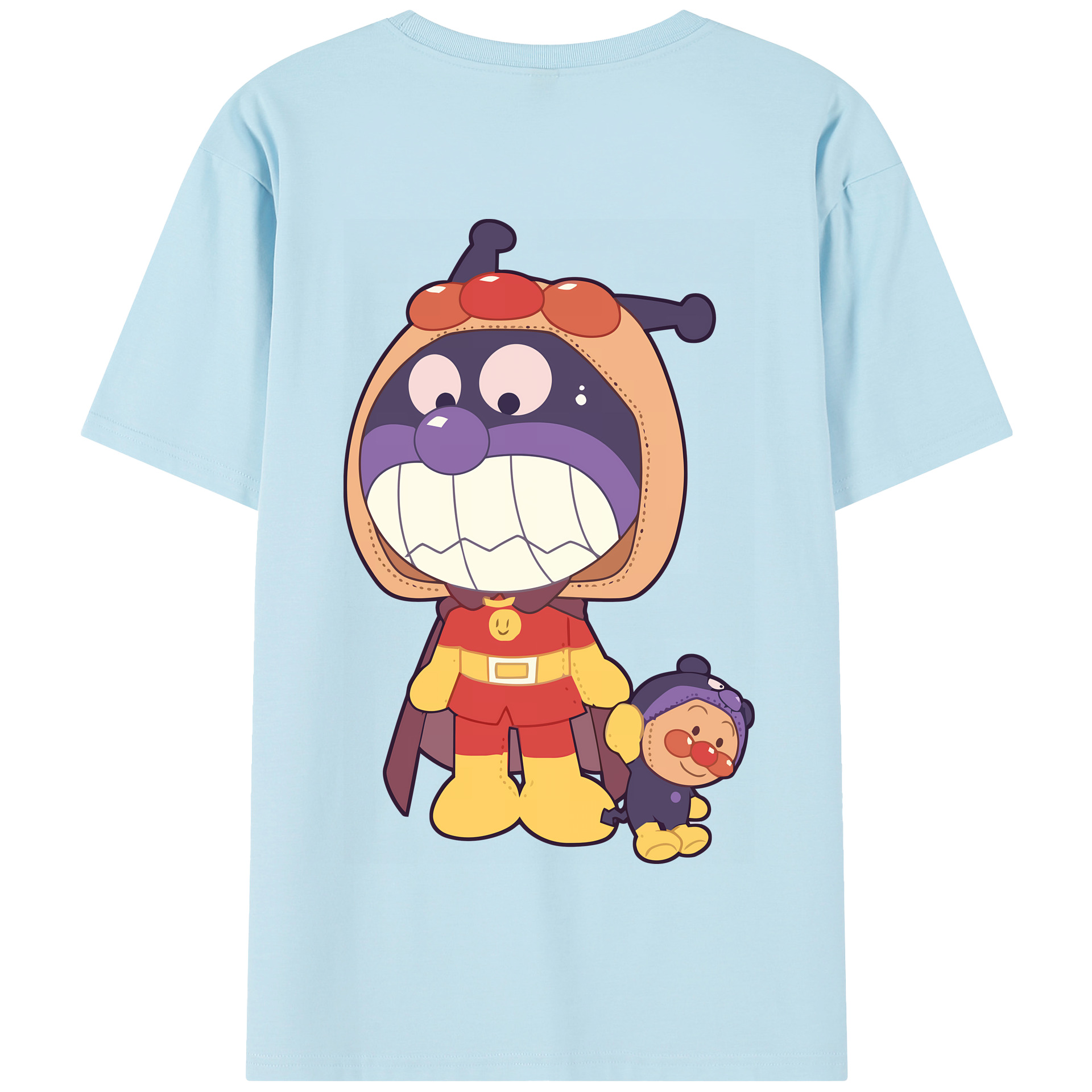 （画像用） アンパンマン Anpanman 綿100％半袖Tシャツ（背面プリント）